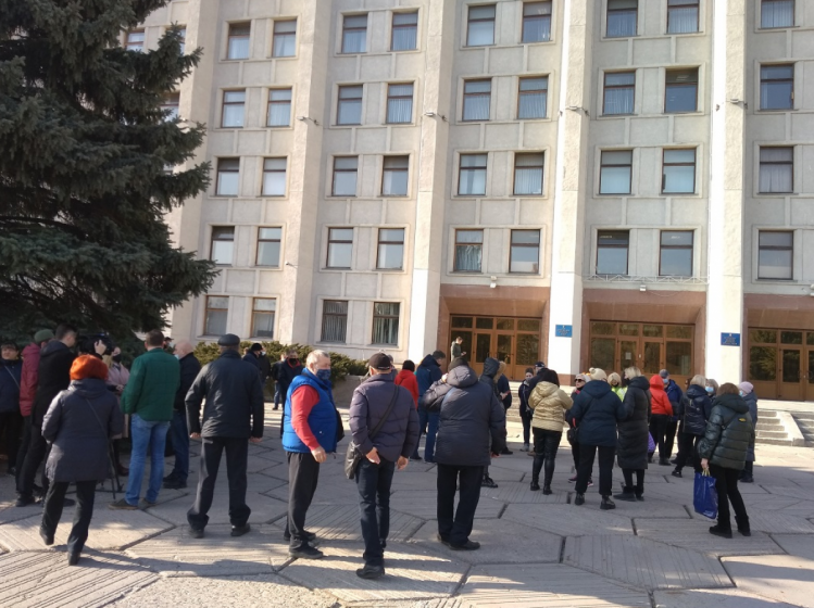 Протест проти посилення карантину Полтава 1 квітня